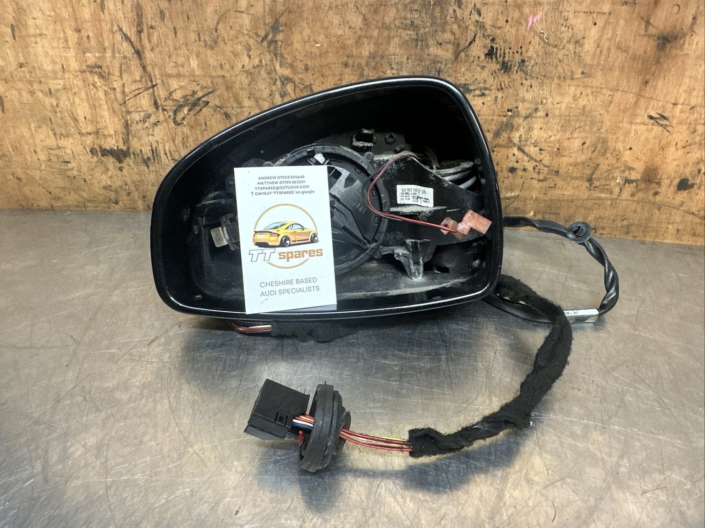 AUDI TT TTS MK2 8J 2007-2014 PASSENGER SIDE LEFT DOOR WING MIRROR BLACK LZ9Y