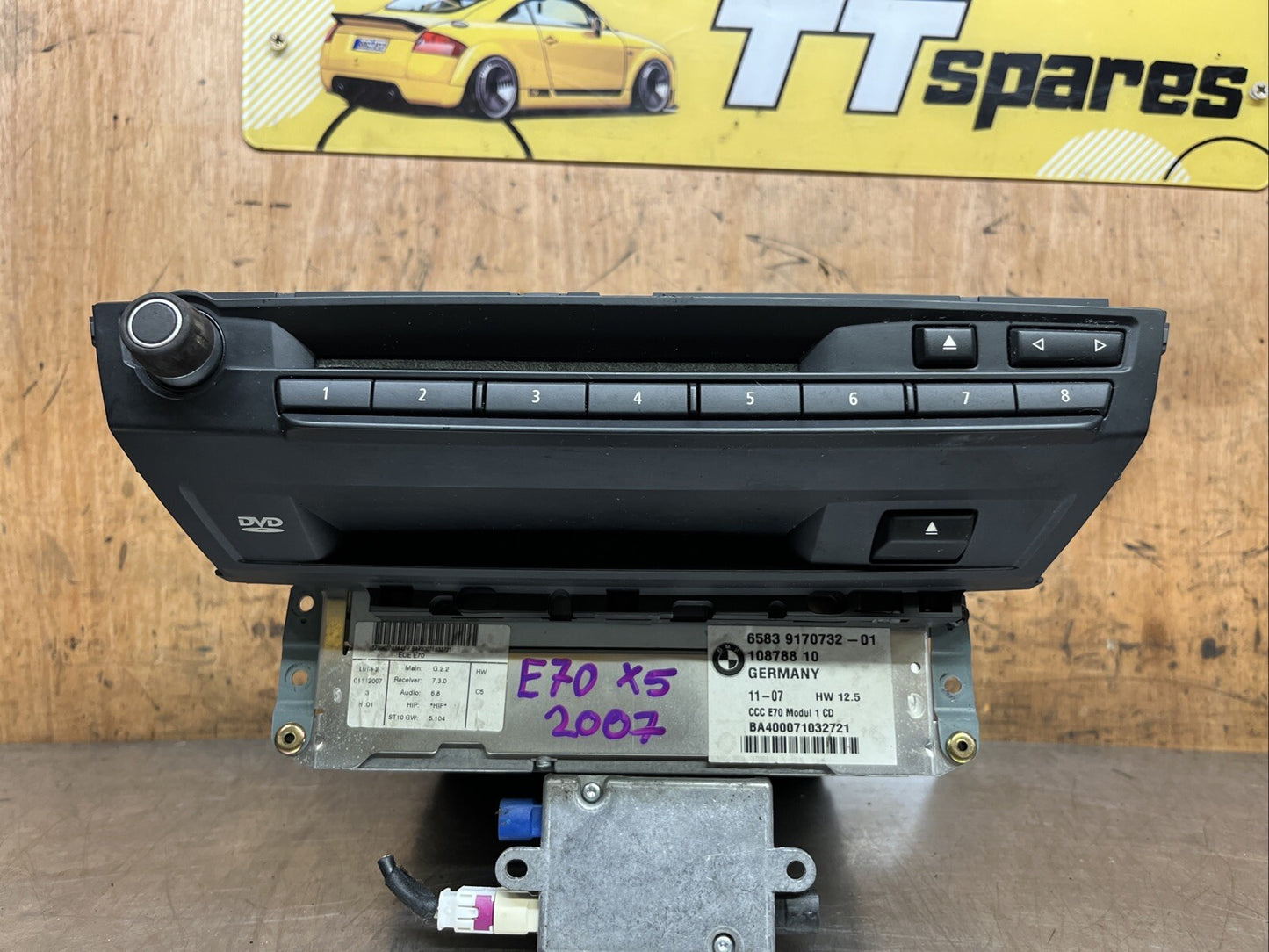 BMW X5 X6 Series E70 E71 CCC Professional Navigation Head Unit 6583 9170732