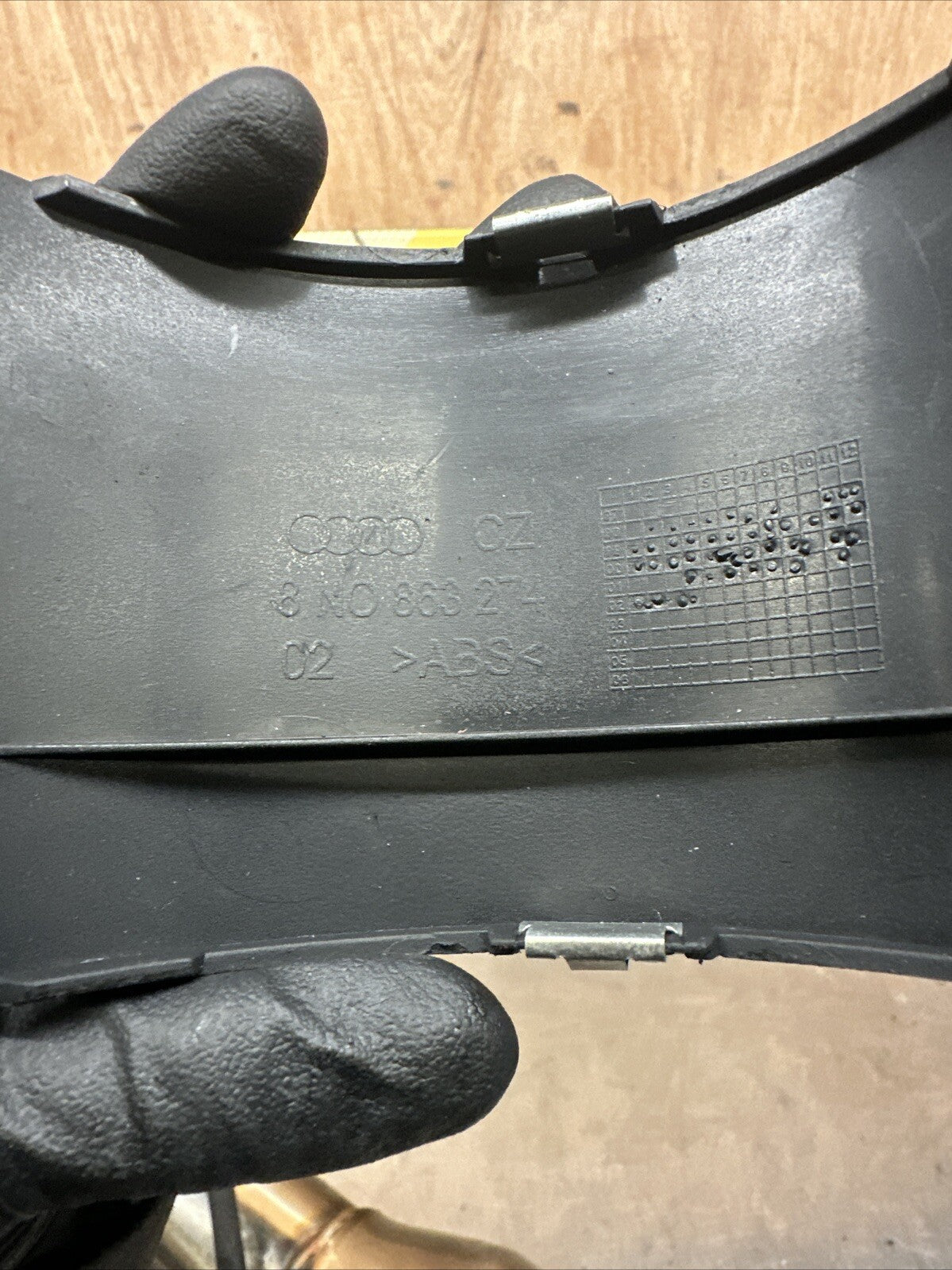Audi TT Mk1 Curved Rear Centre Console Trim Soul Black 8N0863274 Blank 98-06