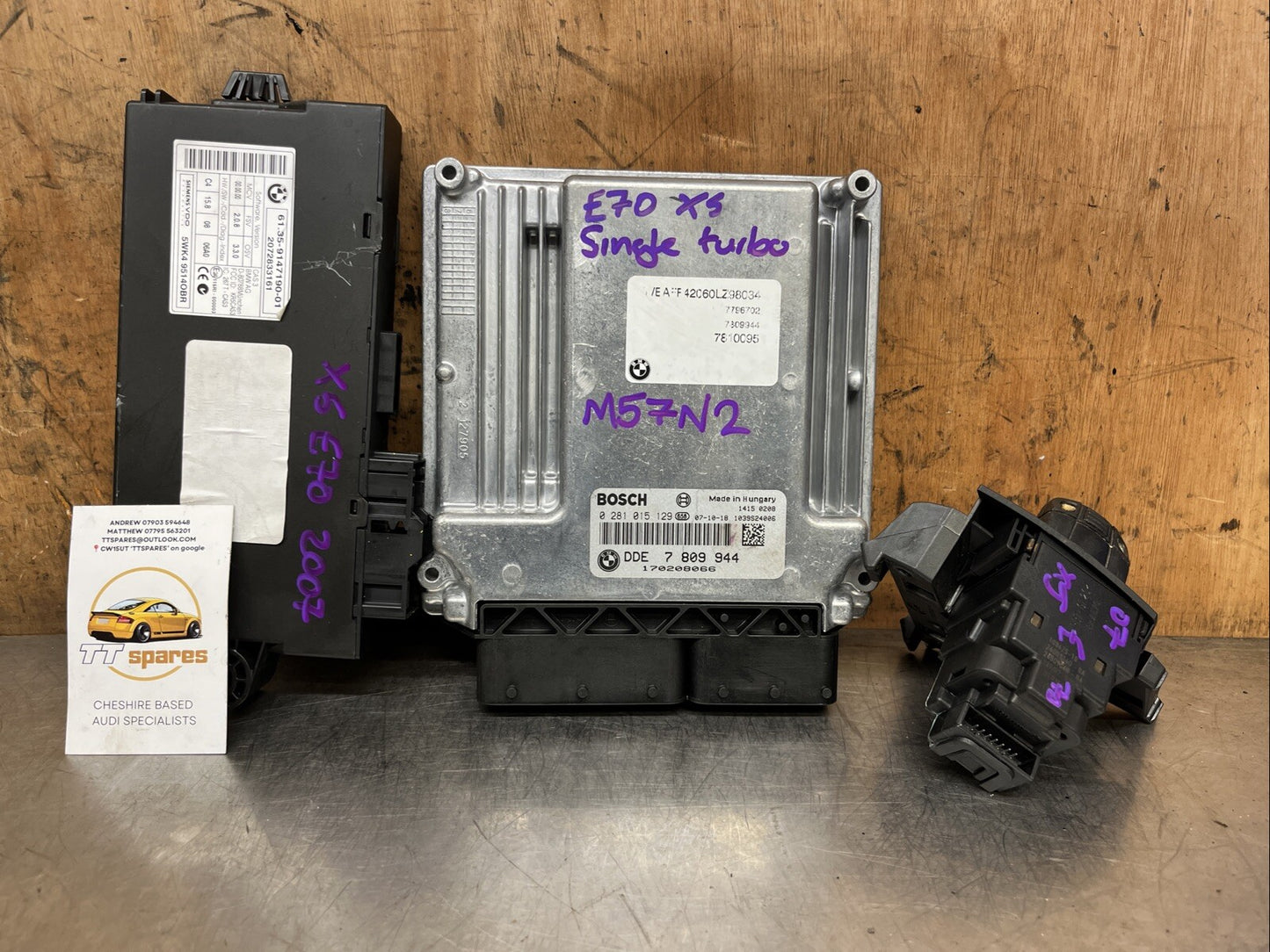 ✅BMW X5 E70 M-Sport 3.0D 7809944 0281015129 ECU SET START KIT ✅