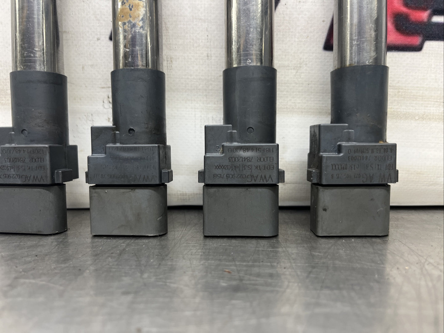 Audi TT V6 Quattro 2004 3.2 petrol ignition coil pack x4 set 0986221051 GENUINE