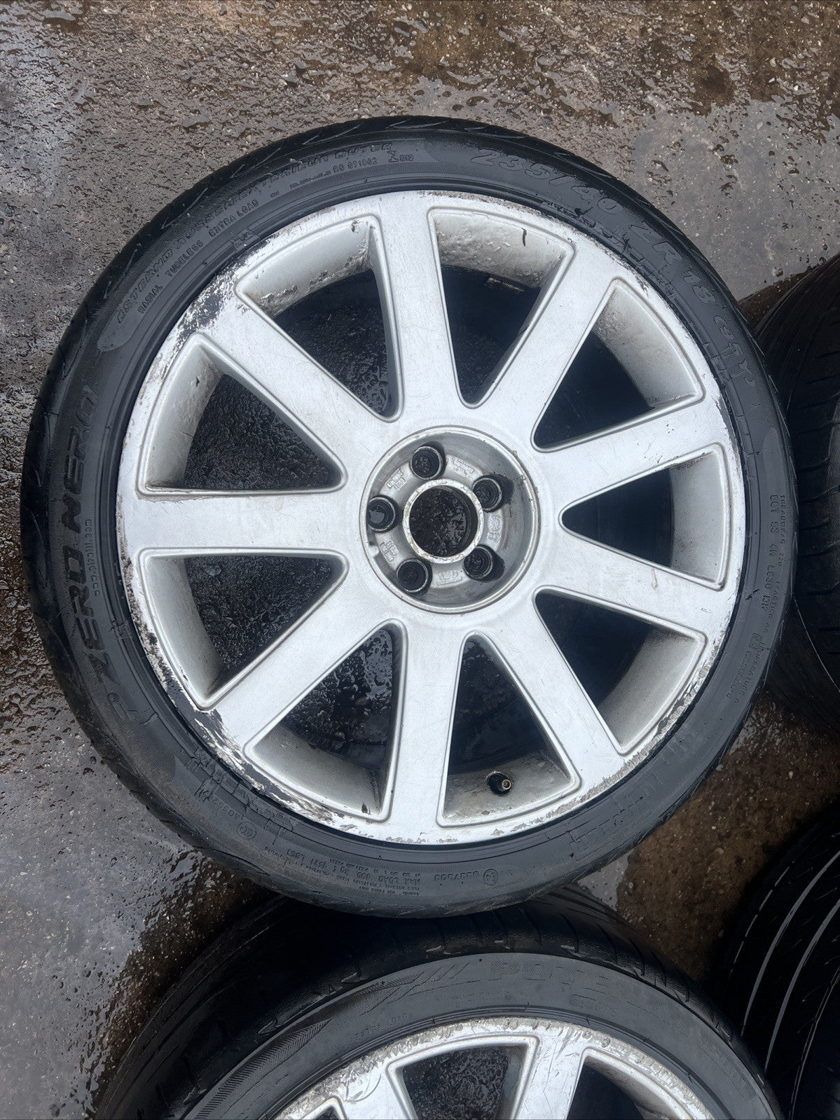 Audi TT Mk1 8N, 18x 8J RS4 9 Spoke Alloy Wheels & Tyres 5x100 Genuine