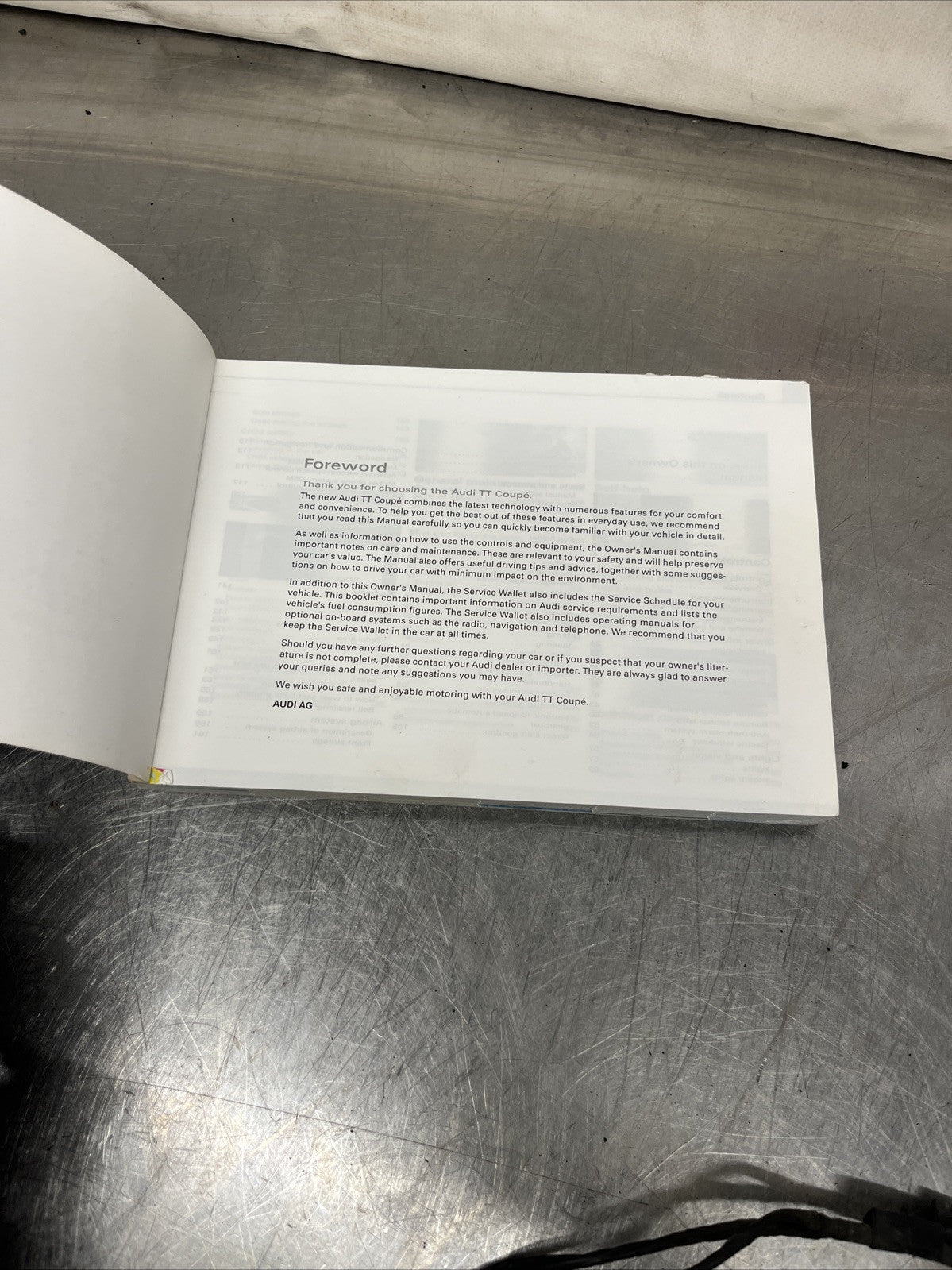 Genuine Audi TT Mk1 Owners Manual*Handbook*150*180*190*225bhp*Inc 3.2 V6*98-06*
