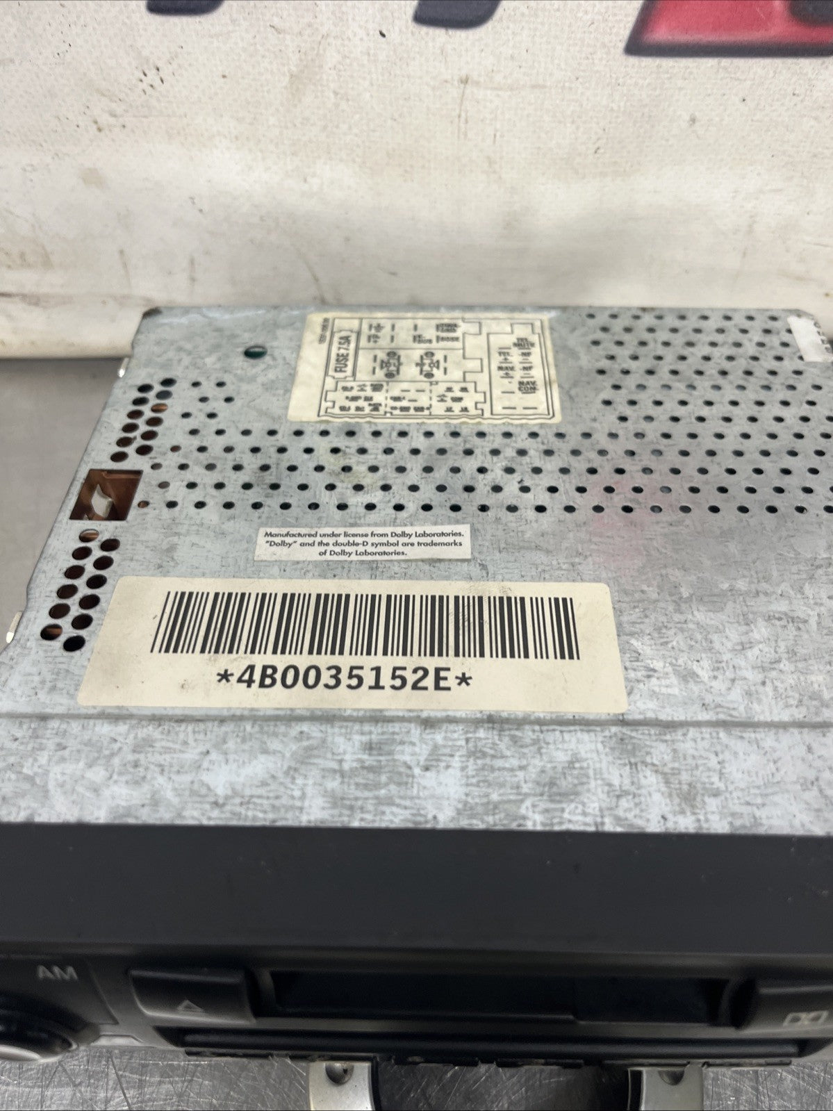 2003 AUDI TT RADIO STEREO CASSETTE PLAYER HEAD UNIT 4B0035152E #3
