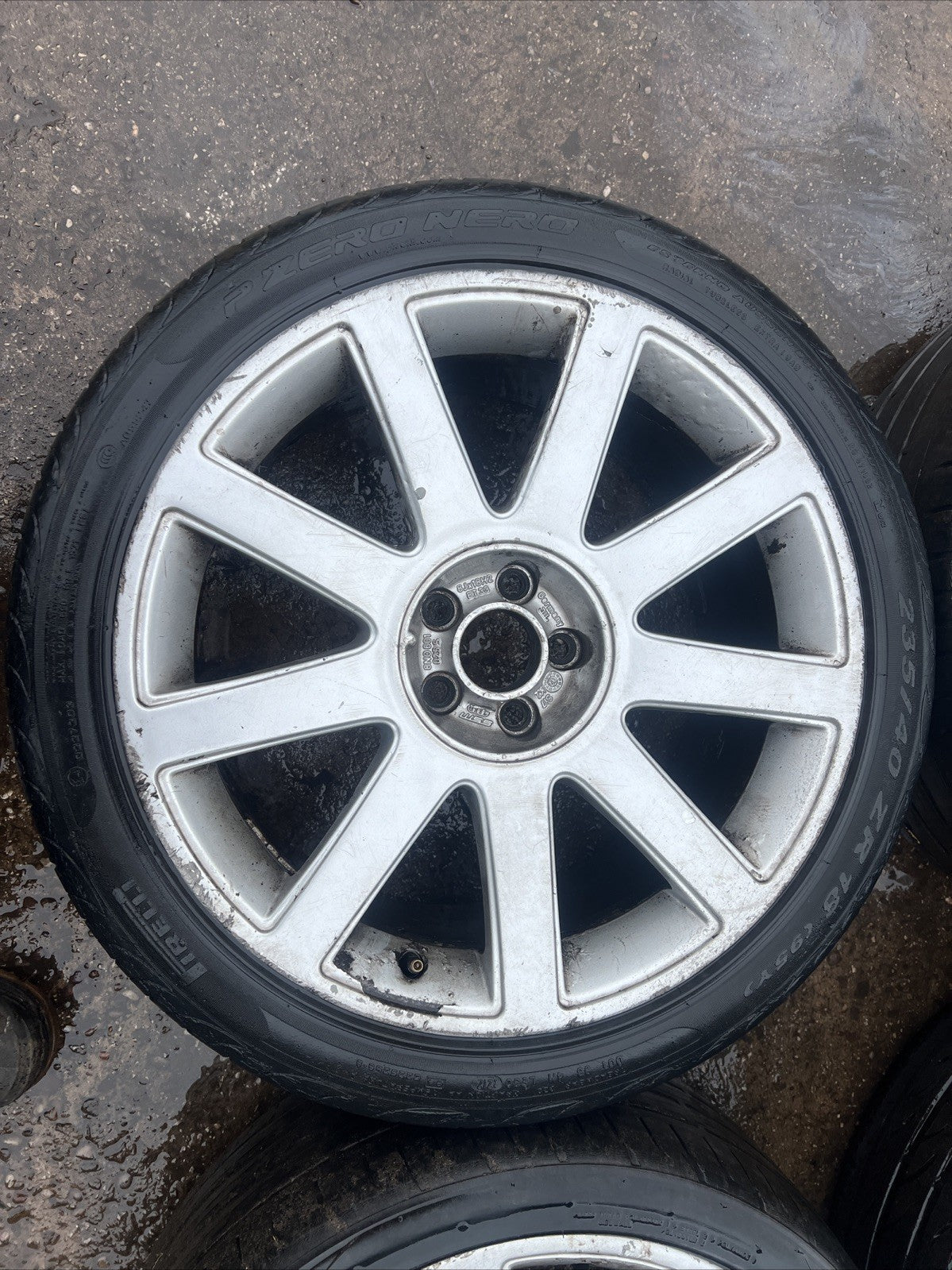 Audi TT Mk1 8N, 18x 8J RS4 9 Spoke Alloy Wheels & Tyres 5x100 Genuine