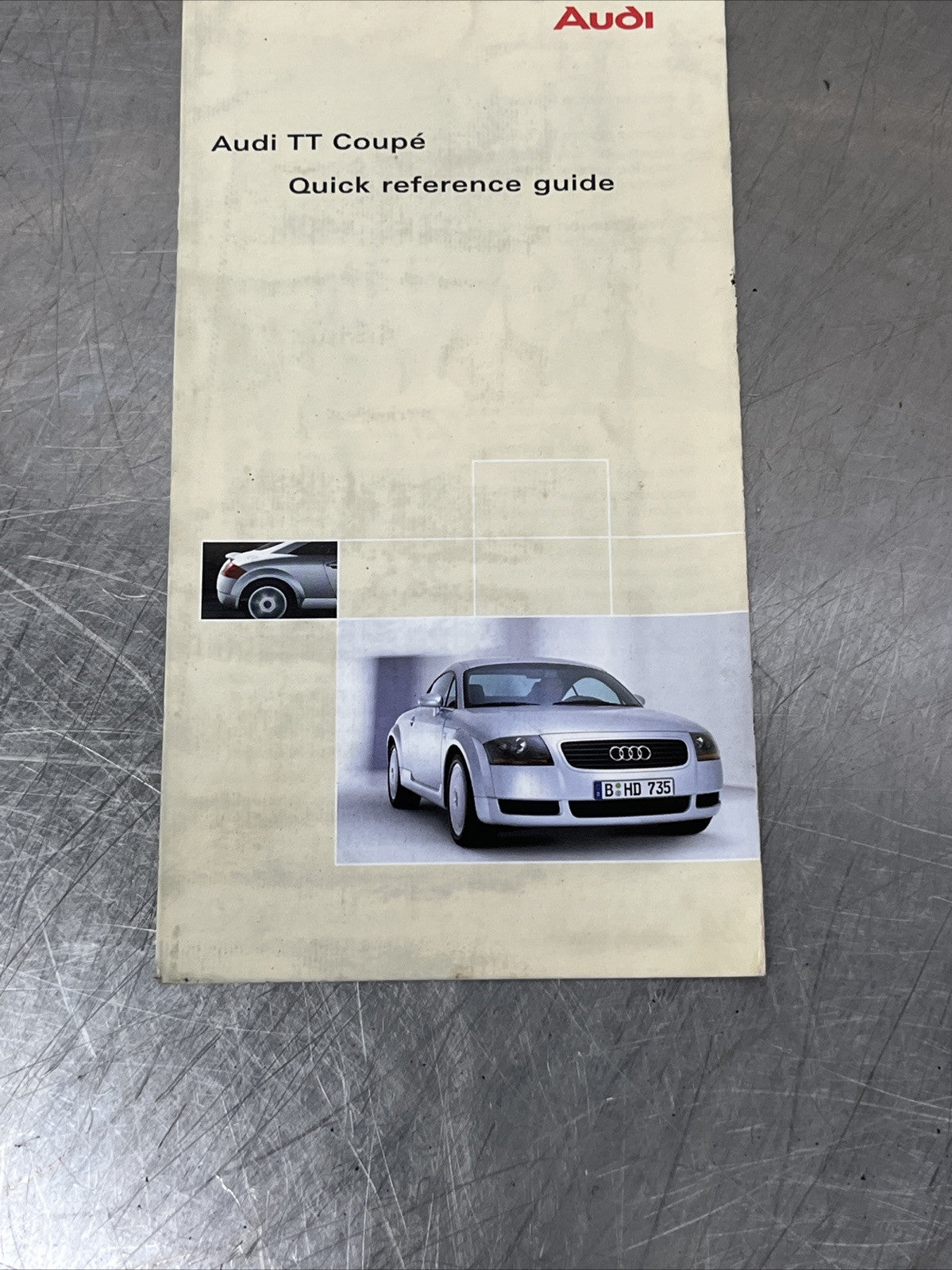Audi TT Coupe QUICK REFERENCE GUIDE FOR Owners Handbook/Manual 03-06