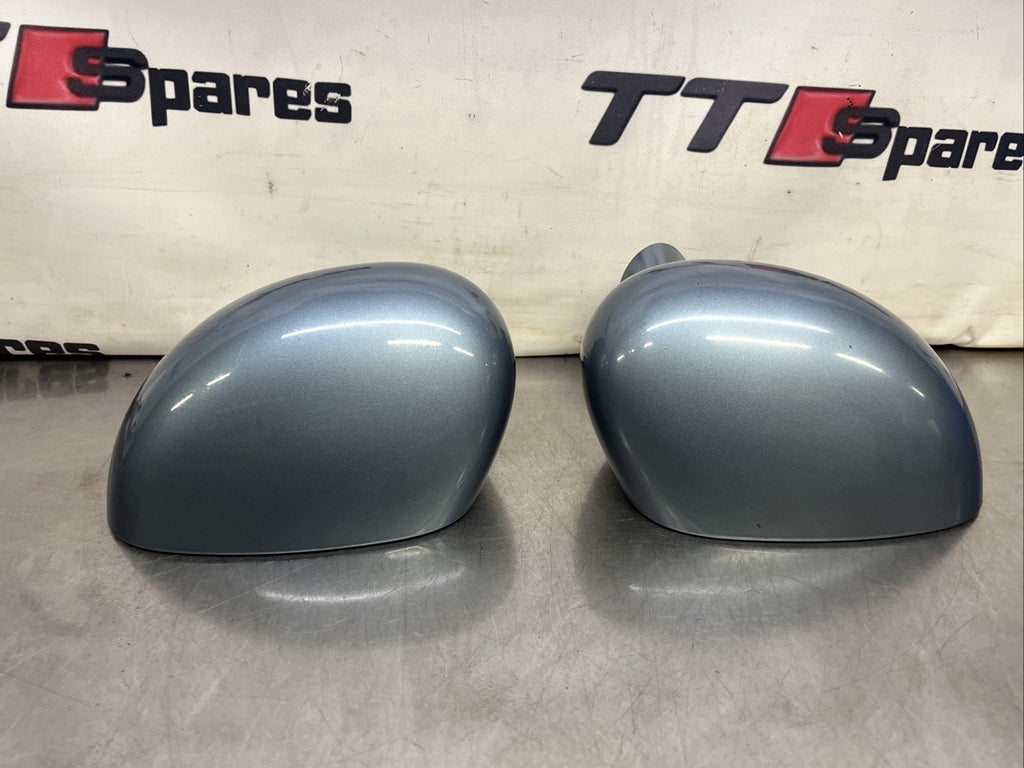 Audi TT Mk1 Wing Mirrors Pair In Good Condition Glacier Blue OEM Genuine