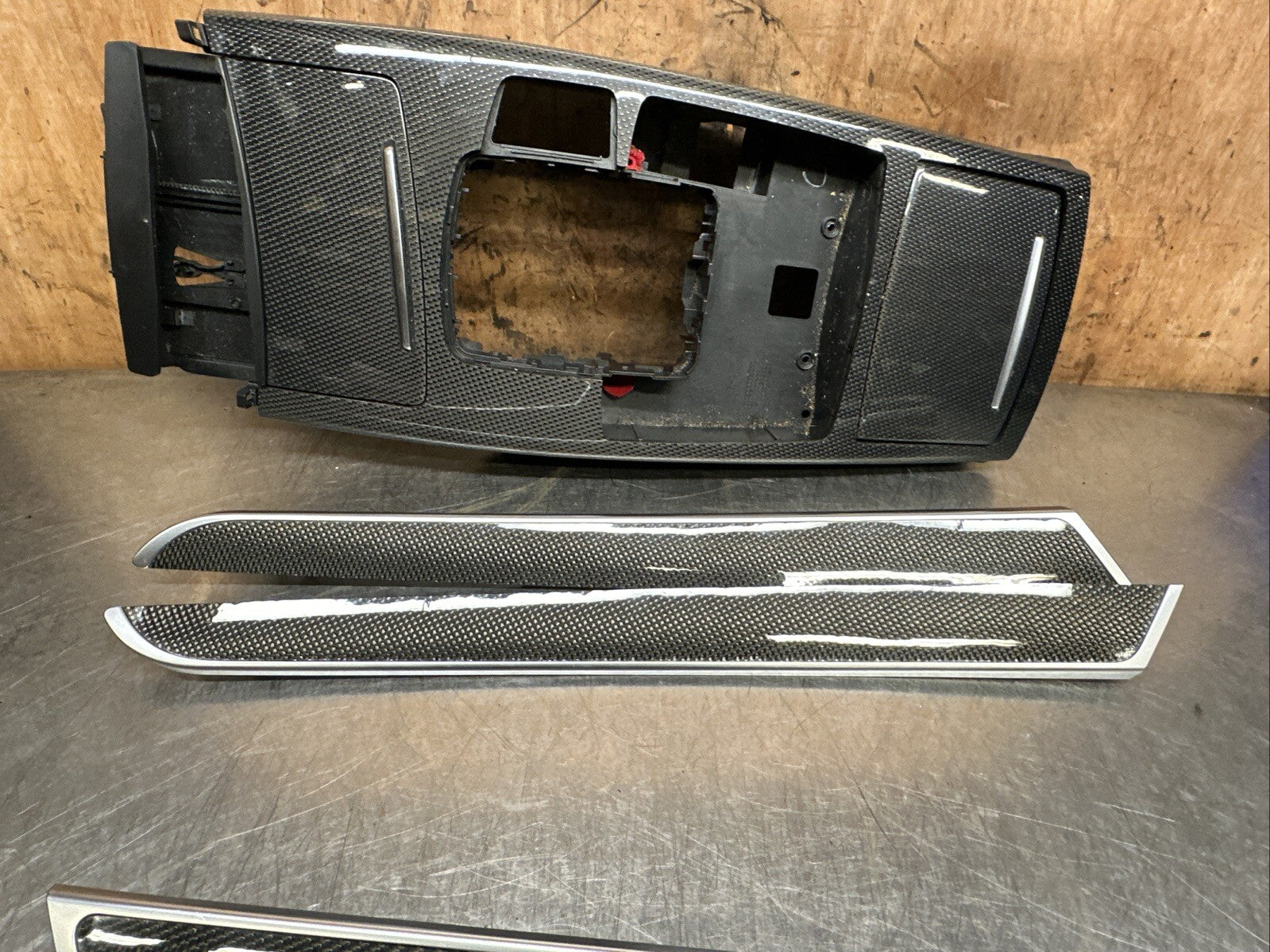 Audi A6 S6 C6 4F 04-11 RHD Complete Carbon Fiber Interior Trim Set Chrome Insert