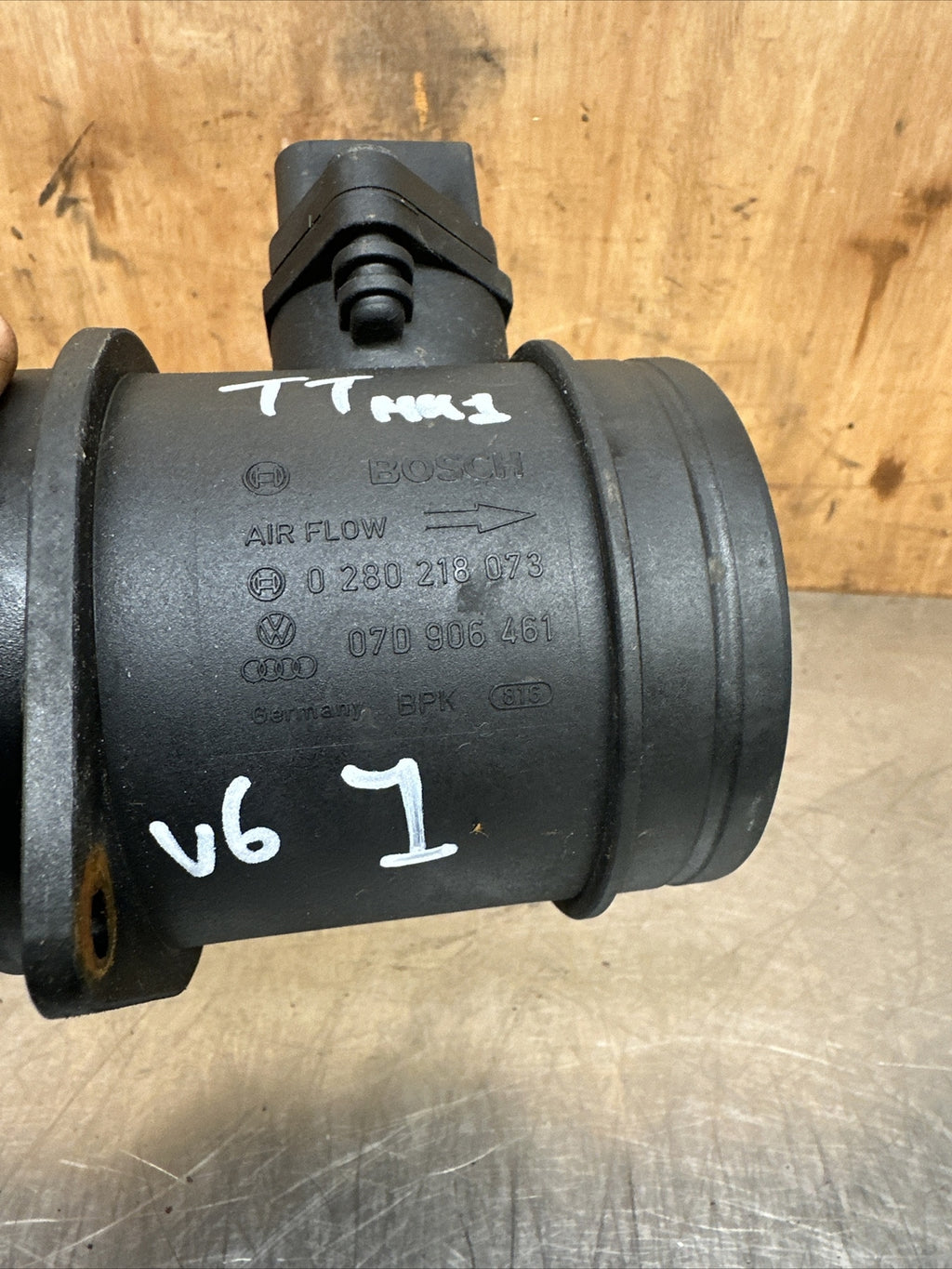 07d906461 AUDI TT 8N V6 BHE MASS AIR FLOW SENSOR MAF MODULE 3.2 MK1