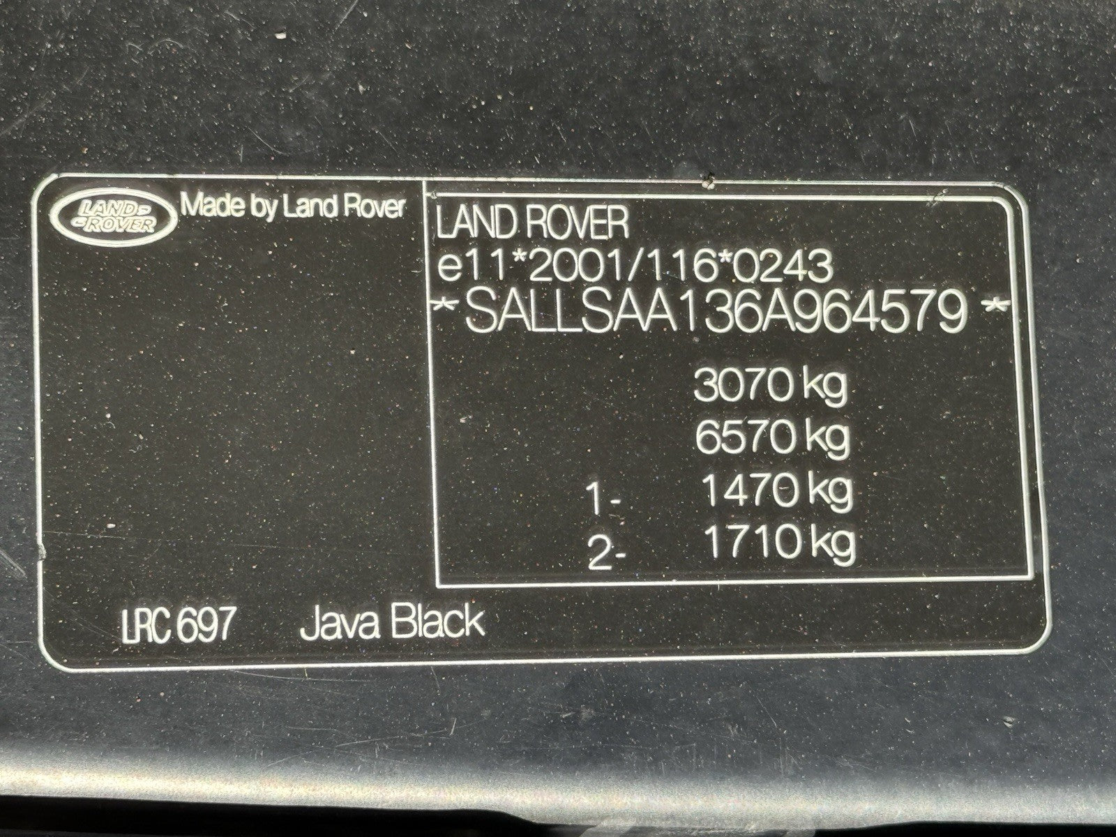 2006 RANGE ROVER SPORT L320 2.7L DIESEL 6 SPEED AUTO ENGINE  CODE: 276DT