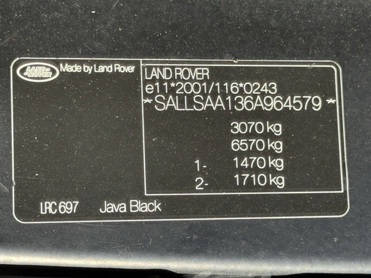 2006 RANGE ROVER SPORT L320 2.7L DIESEL 6 SPEED AUTO ENGINE  CODE: 276DT