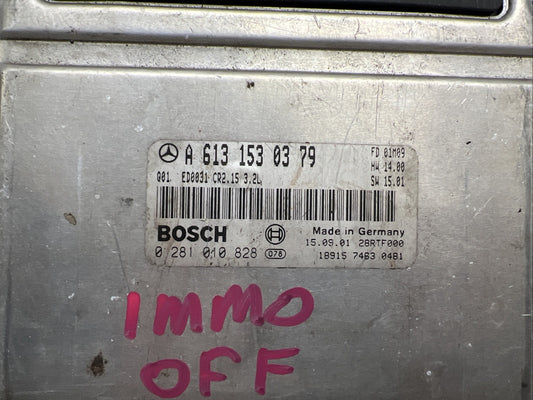 Mercedes W220 S320 CDI Engine ECU A6131530379 Bosch 0281010828