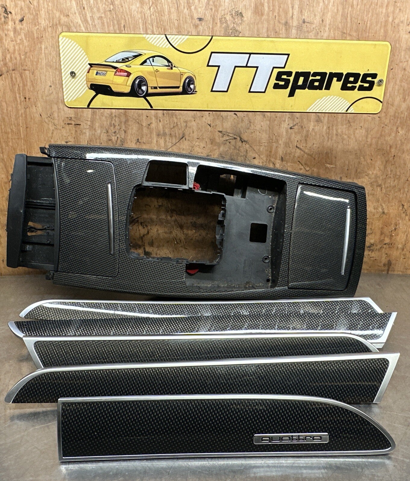 Audi A6 S6 C6 4F 04-11 RHD Complete Carbon Fiber Interior Trim Set Chrome Insert