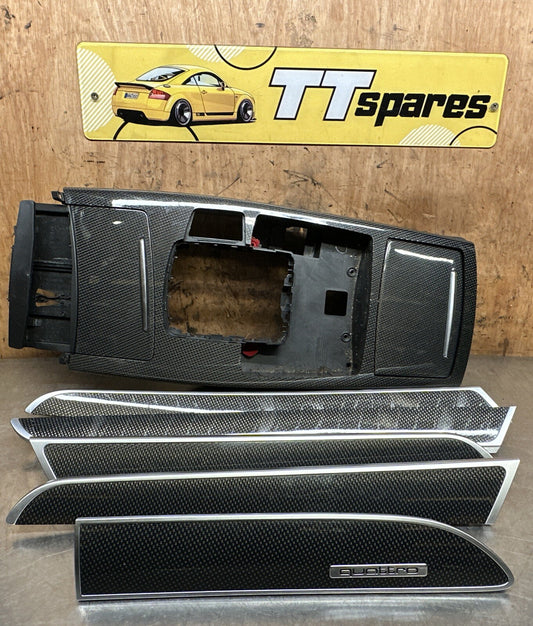 Audi A6 S6 C6 4F 04-11 RHD Complete Carbon Fiber Interior Trim Set Chrome Insert