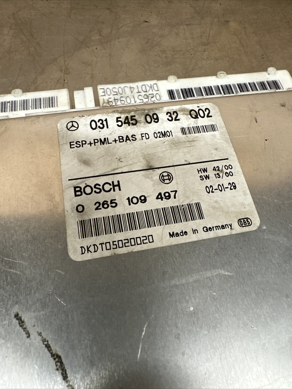 Mercedes s-class w220 1999-2005 esp control unit a0315450932