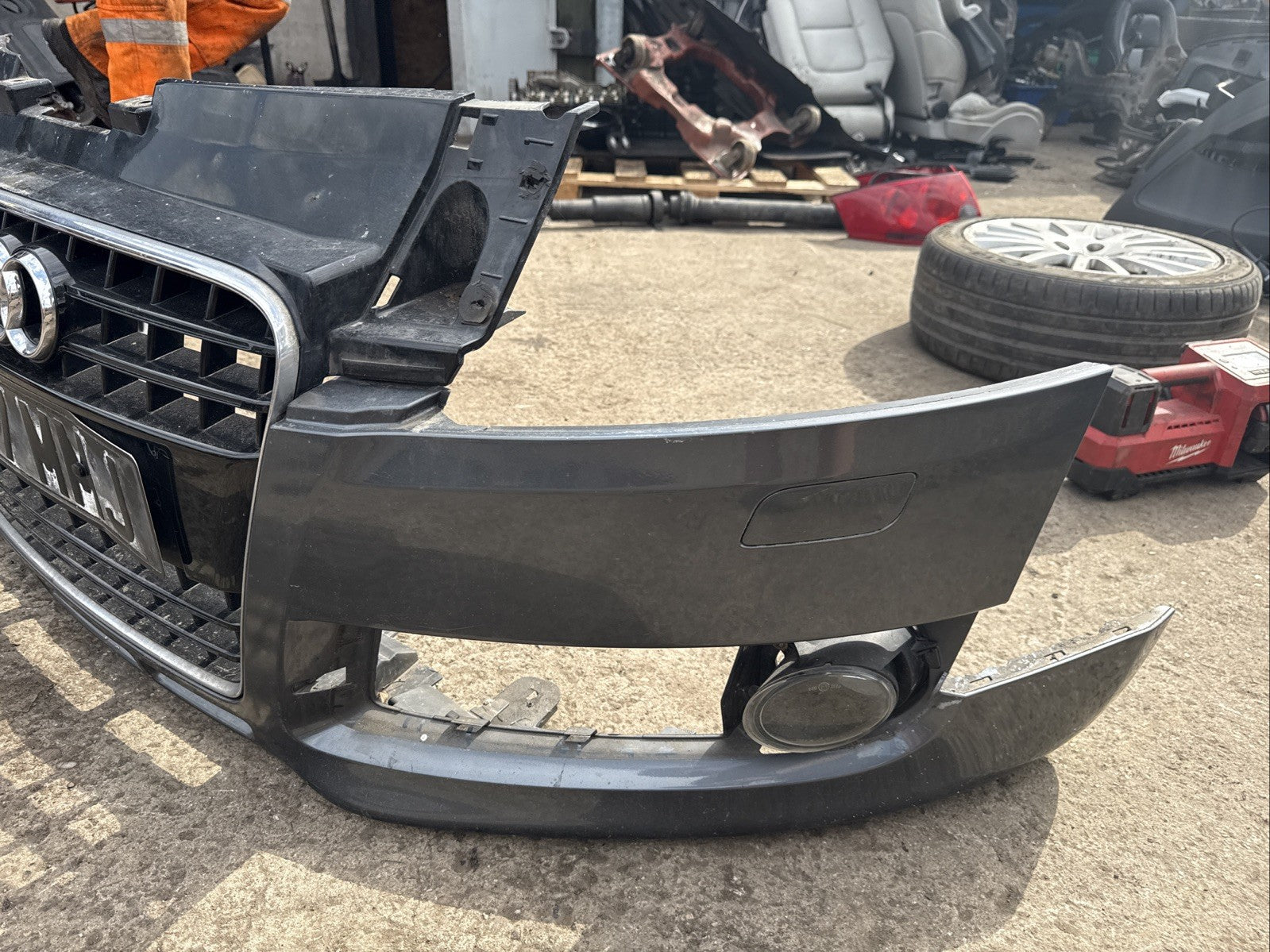 AUDI TT TTS MK2 FRONT BUMPER COMPLETE GENUINE 2007-2014 Grey Colour 8J 3.2 V6