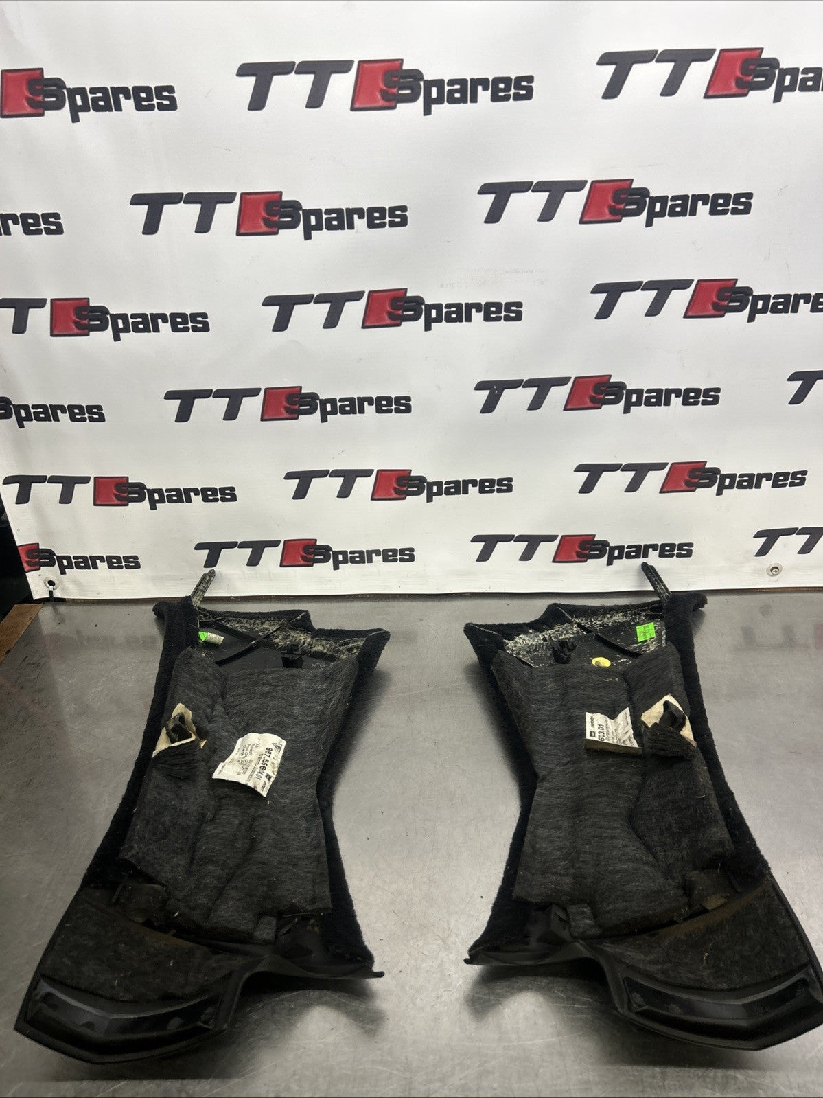 Porsche Boxster 987 B Pillar Trim Panel Pair 98755660301 98755660401 Black