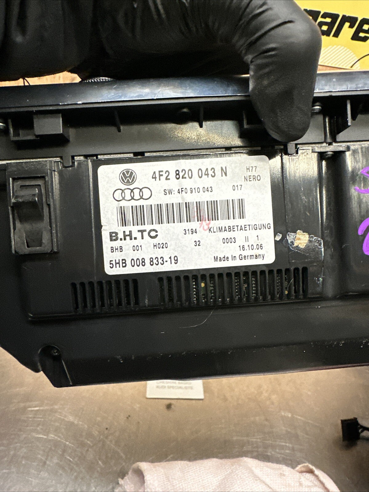 AUDI A6 S6 4F 2004-2011 DIGITAL CLIMATE CONTROL 4F2820043N