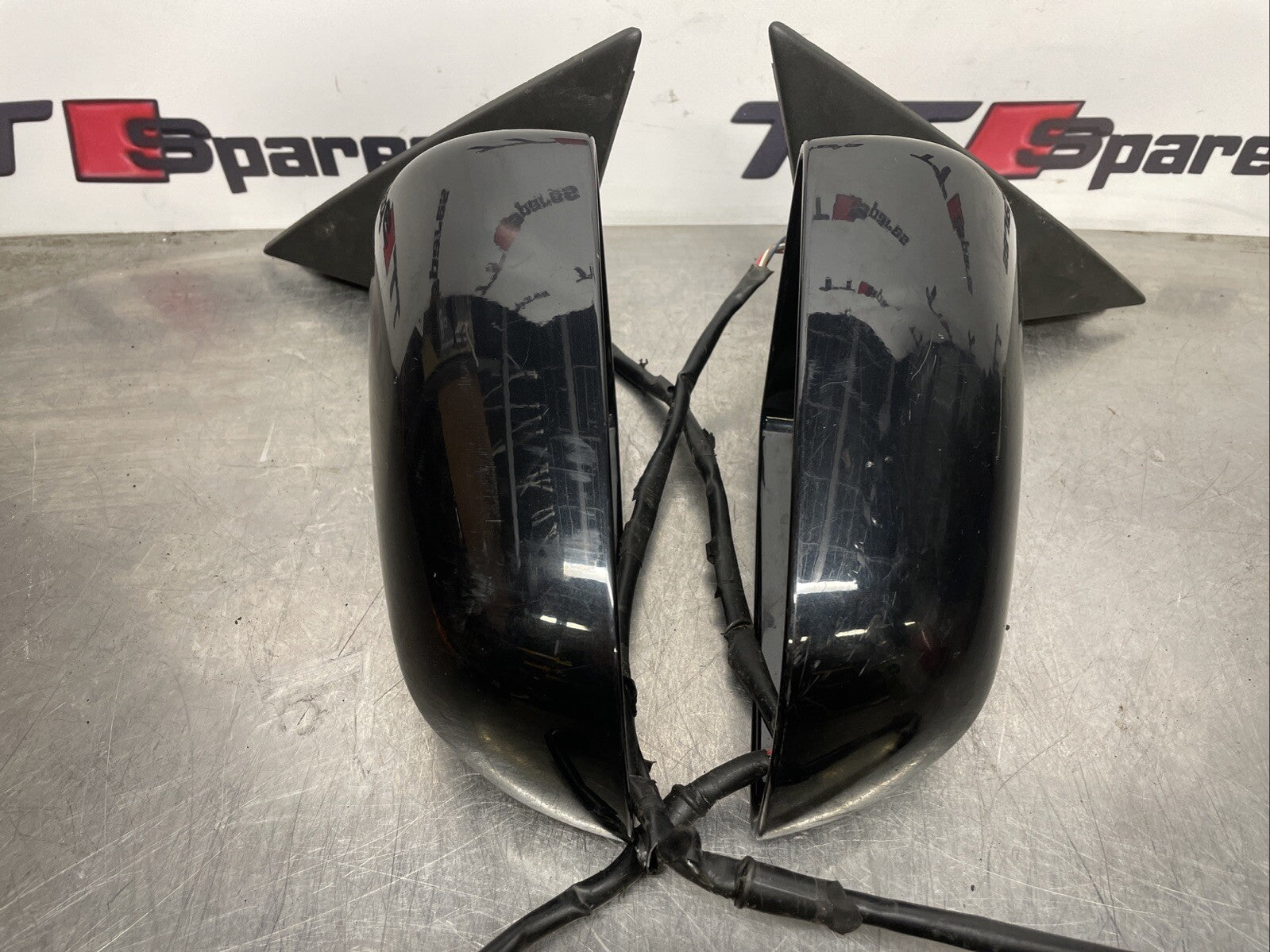 AUDI A3 2007 MK2 3DR WING MIRRORS PAIR SET  BLACK E1010754