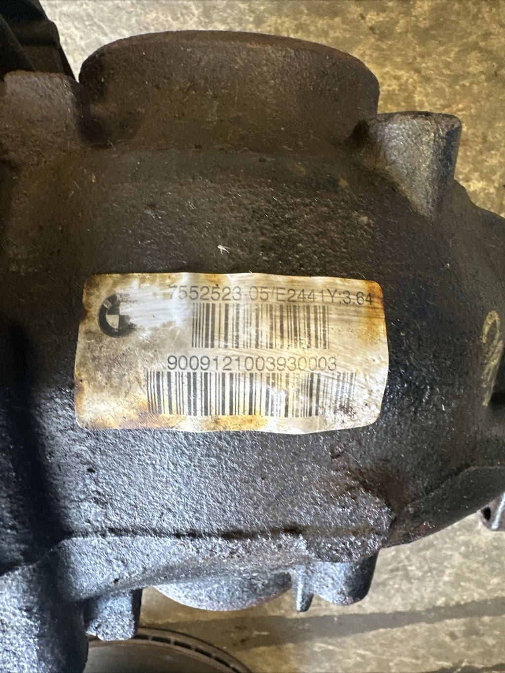 BMW X5 E70 335D 3.5 DIESEL M57 REAR DIFFERENTIAL 7552523 RATIO 3.64