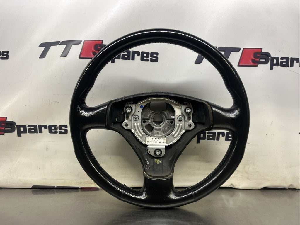 AUDI TT MK1 8N BLACK LEATHER STEERING WHEEL 8N0419091B 25D