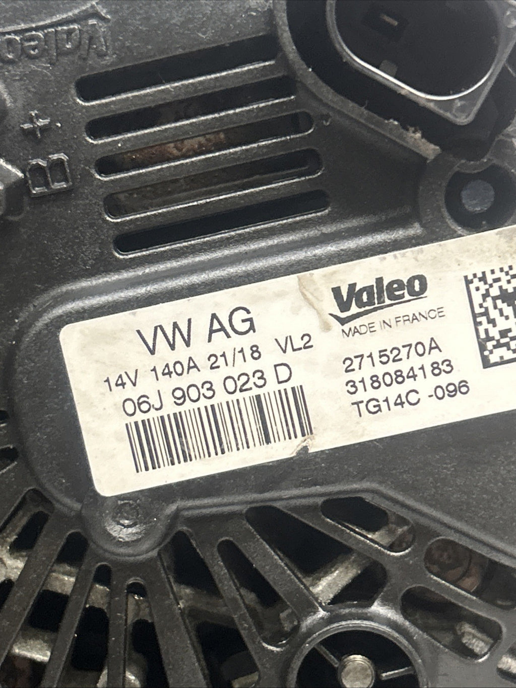 2019 VOLKSWAGEN GOLF R MK7.5 ALTERNATOR 06J903023D