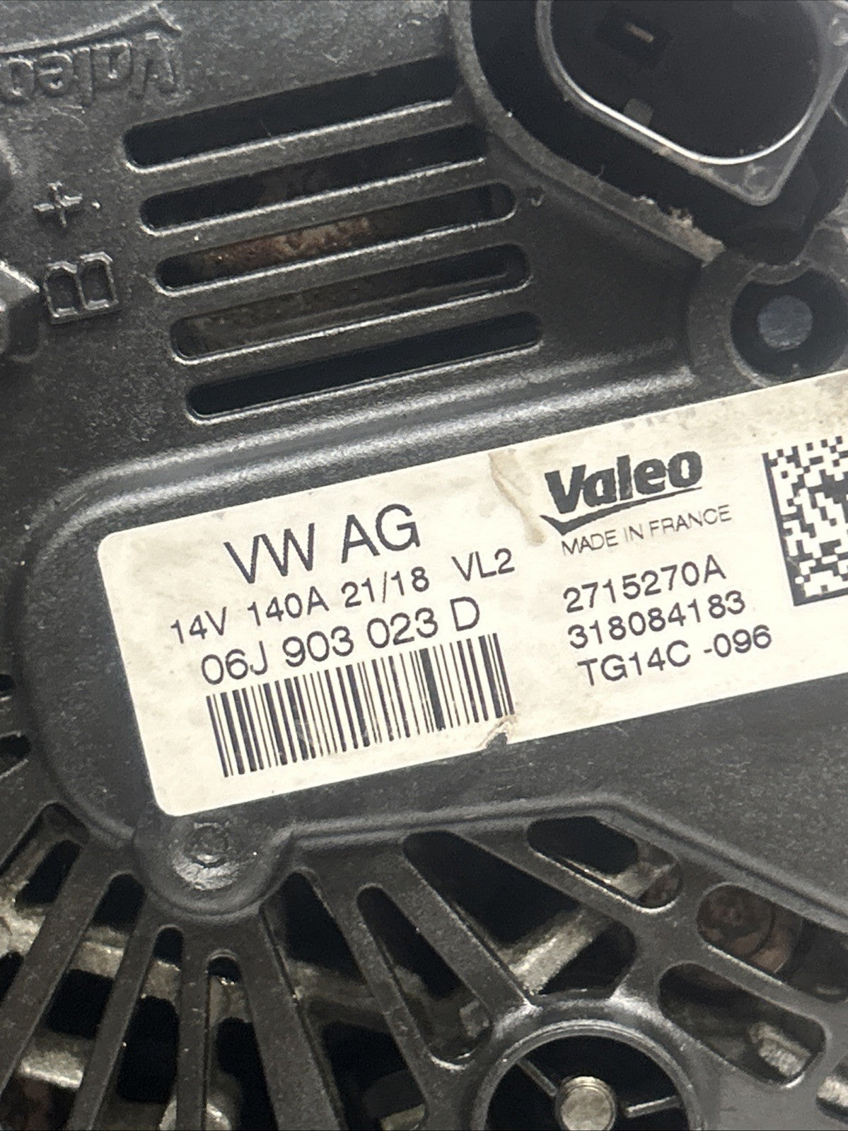 2019 VOLKSWAGEN GOLF R MK7.5 ALTERNATOR 06J903023D