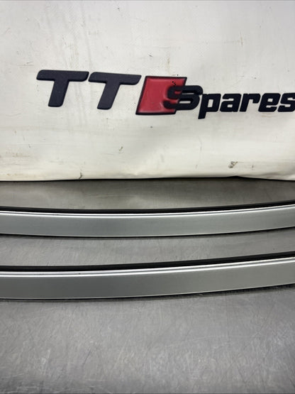 AUDI TT MK1 8N 98-06 COUPE PAIR ROOF GUTTER TRIMS RAILS SILVER