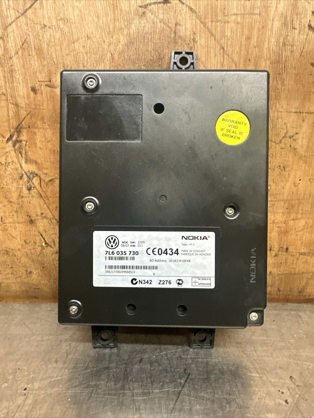 7L6035730C VOLKSWAGEN TOUAREG BLUETOOTH CONTROL MODULE ECU MK1 7L 2008