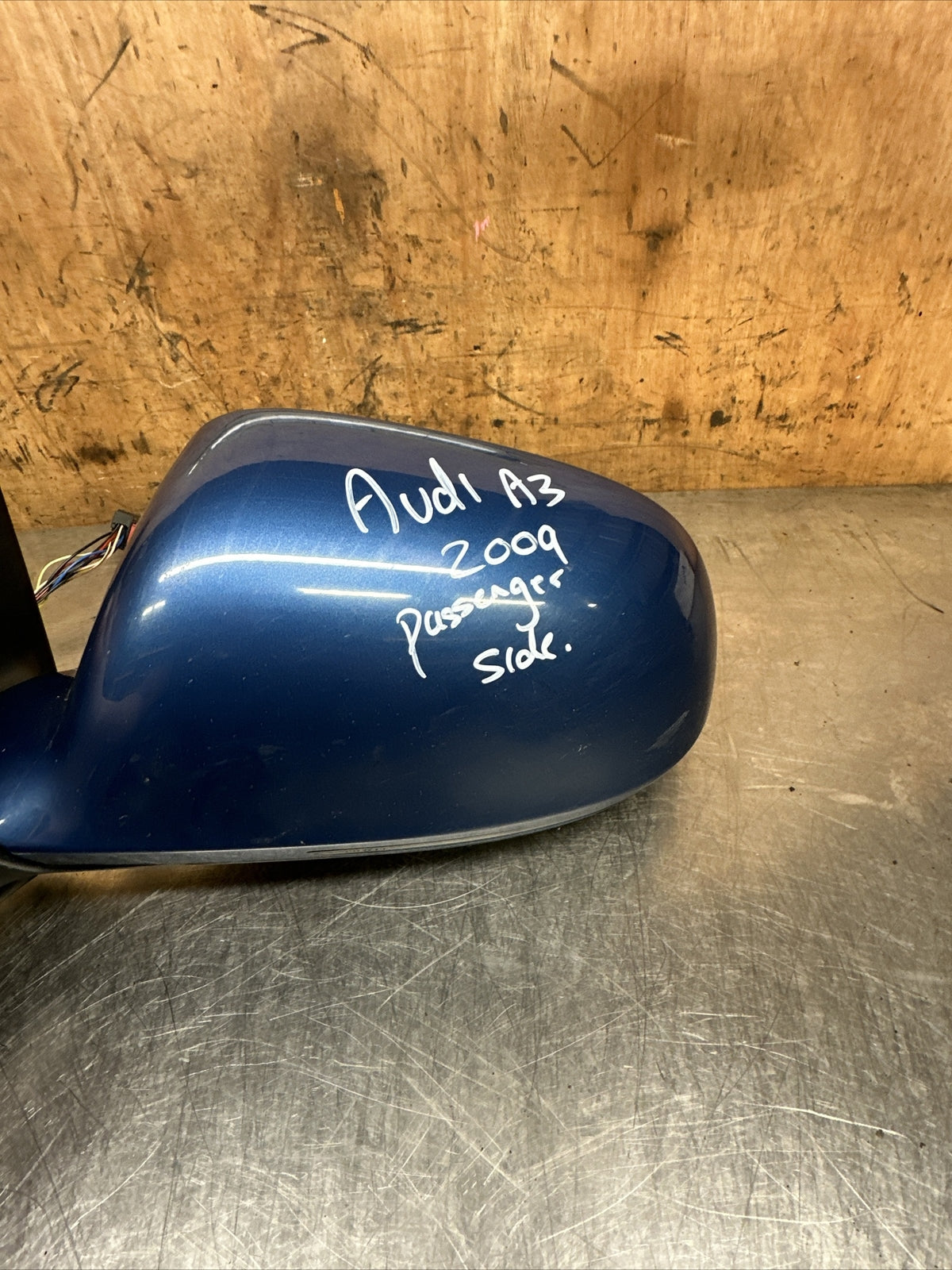 2009 AUDI A3 PASSENGER SIDE LEFT WING MIRROR BLUE