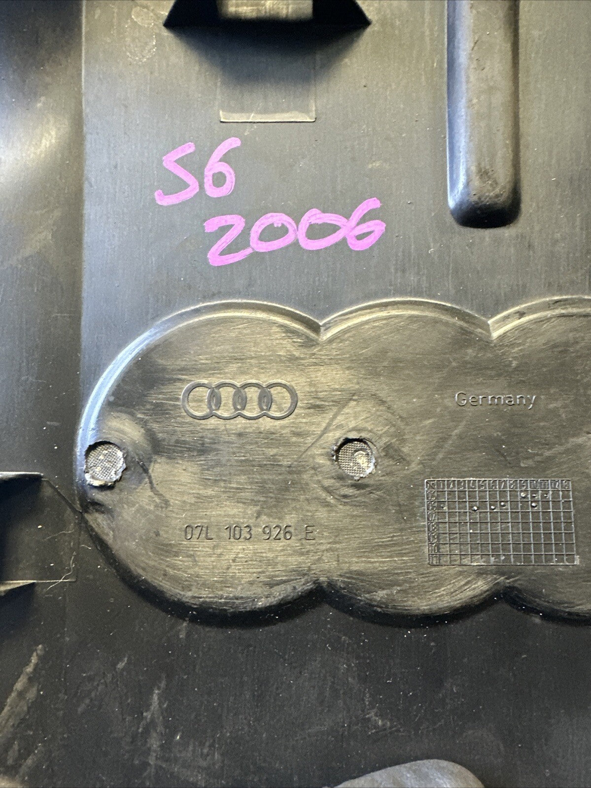 Audi S6 C6 2005 Engine Cover 07L103926E OEM Genuine