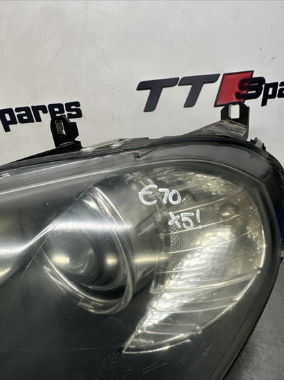 BMW X5 FRONT HEADLIGHT LEFT PASSENGER SIDE XENON E70 2008 7161589
