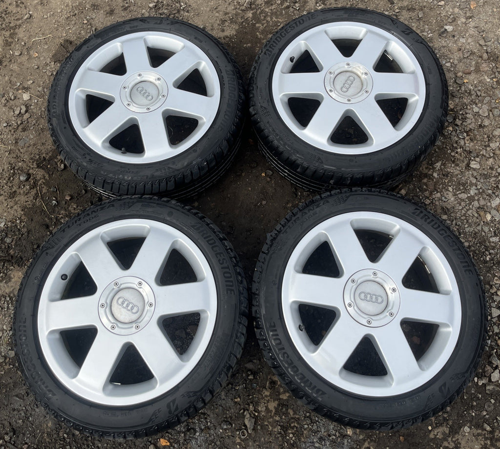Genuine Audi TT 8N Mk1 17" Alloy Wheels Rims + tyres 5x100 8N0601025A 225/45R17