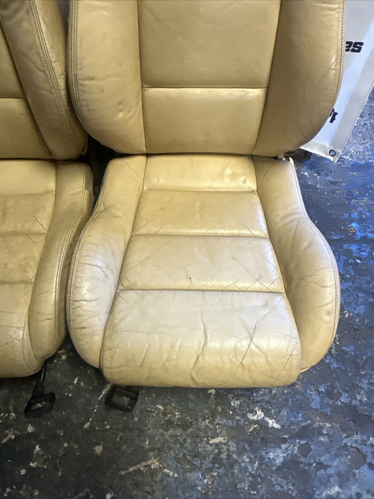 Audi TT Mk1 8N 1998-2006 PAIR YELLOW Full Leather Heated Seats T4 T5 Camper