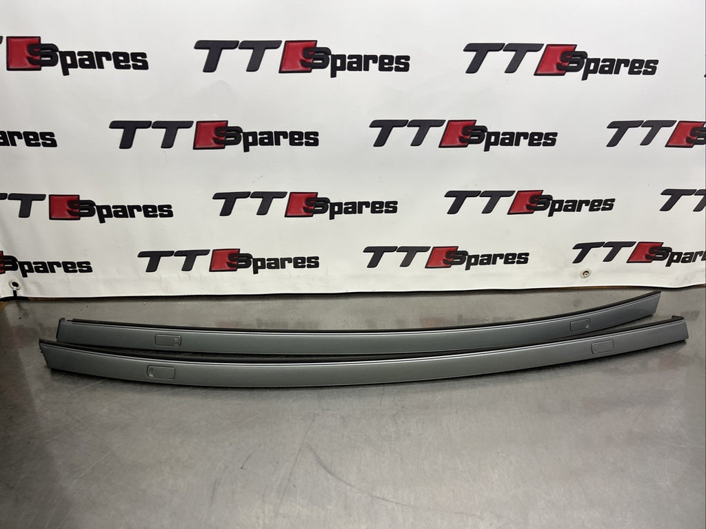 AUDI TT MK1 8N 98-06 COUPE PAIR ROOF GUTTER TRIMS RAILS AVUS SILVER VGC