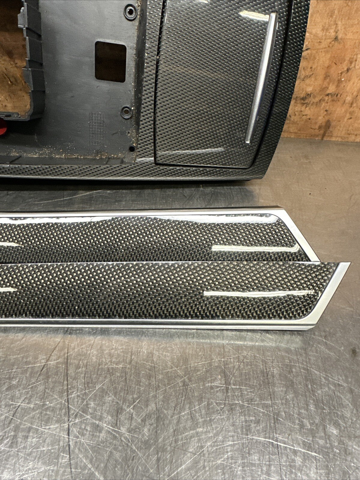 Audi A6 S6 C6 4F 04-11 RHD Complete Carbon Fiber Interior Trim Set Chrome Insert