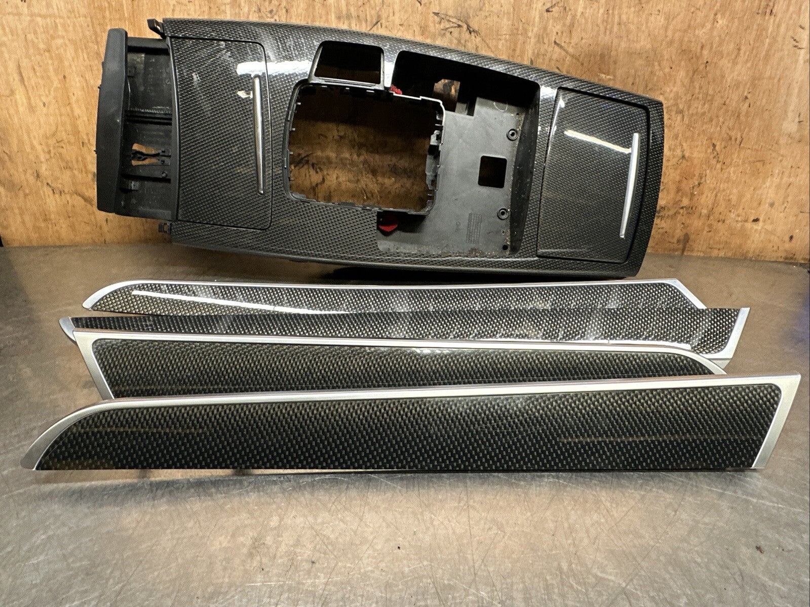 Audi A6 S6 C6 4F 04-11 RHD Complete Carbon Fiber Interior Trim Set Chrome Insert