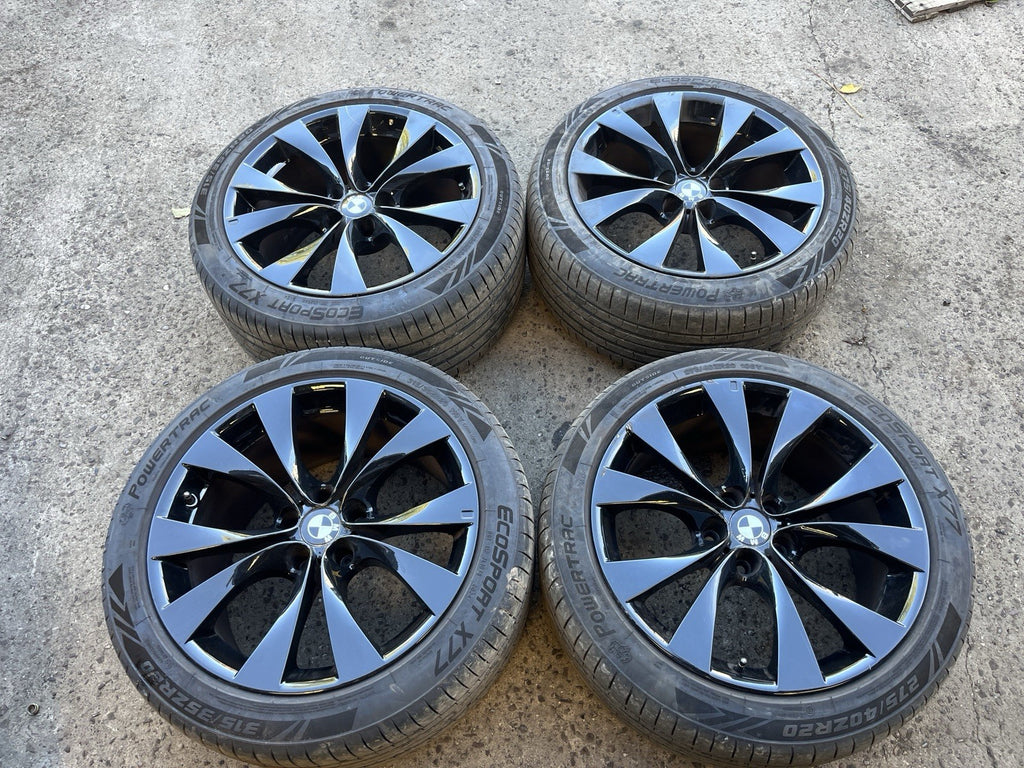 Genuine BMW X5 227M 20" Alloy Wheels E70 E53 Gloss Black SET OF FOUR F15 F16