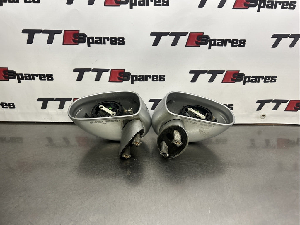 AUDI TT 8n mk1 PAIR OF WING MIRRORS DOOR SILVER LEFT+RIGHT SIDE