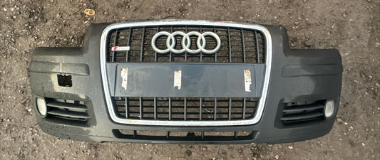 AUDI A3 8P PRE FL QUATTRO S LINE FRONT BUMPER BLACK LZ9Y 2004-2008