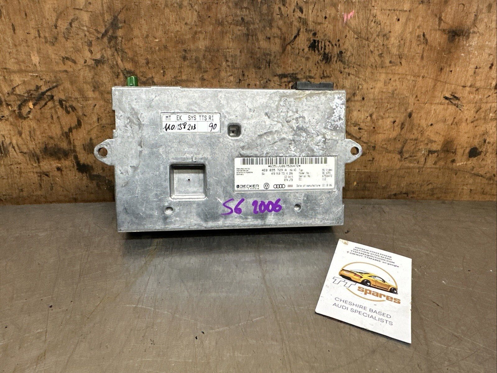 4E0035729A 2006 AUDI S6 MMI MULTIMEDIA MODULE 