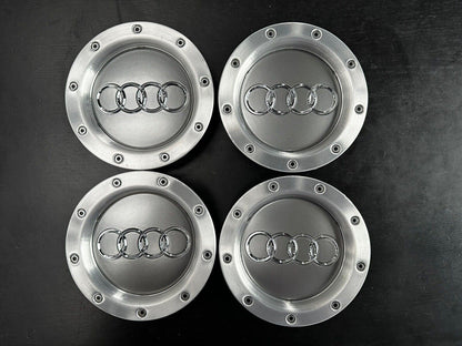 4 x Audi TT Silver/Grey Wheel Centre Caps MK1 8D0601165K 146mm *UK Stock*