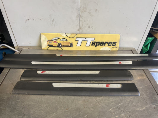 AUDI S6 C6 4F 05-11 OEM Original Chrome Black Lower Door Trim Sills S6-SET