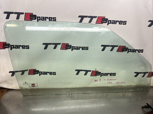VW GOLF MK3 (1992   1999) 3 DOOR  FRONT RIGHT DRIVERS WINDOW GLASS 1H + P+P 