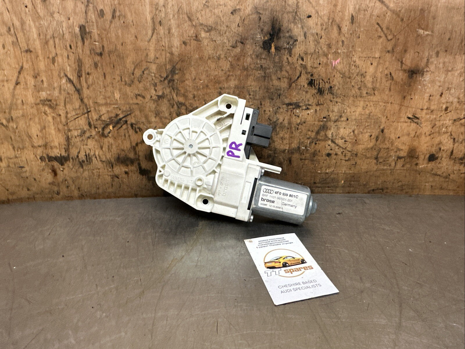 4F0959801C AUDI A6 S6 C6 04-11 REAR LEFT PASSENGER SIDE WINDOW MOTOR REGULATOR 