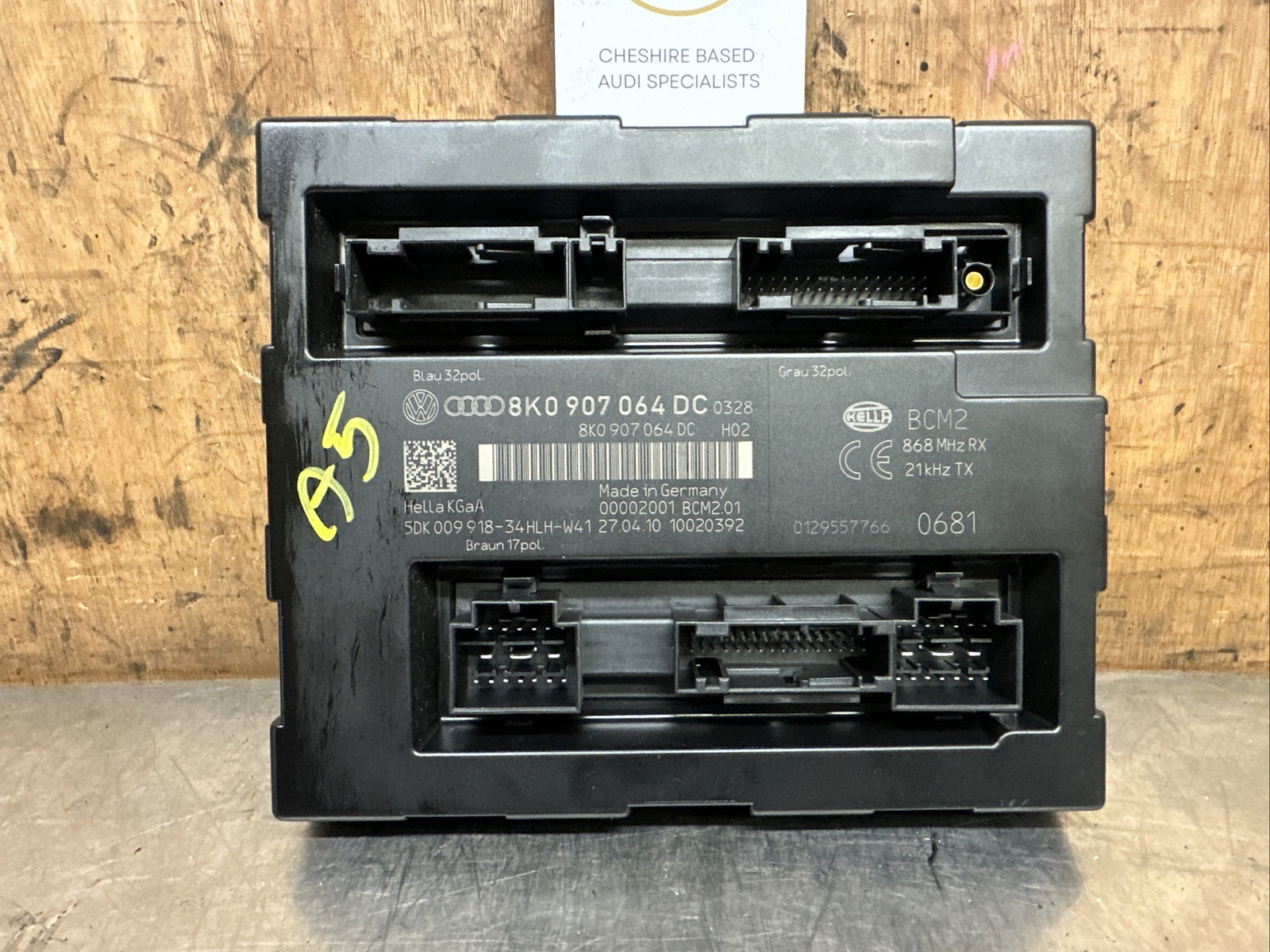 2010 AUDI A5 8T MK1 COMFORT CONTROL MODULE UNIT 8K0907064DC