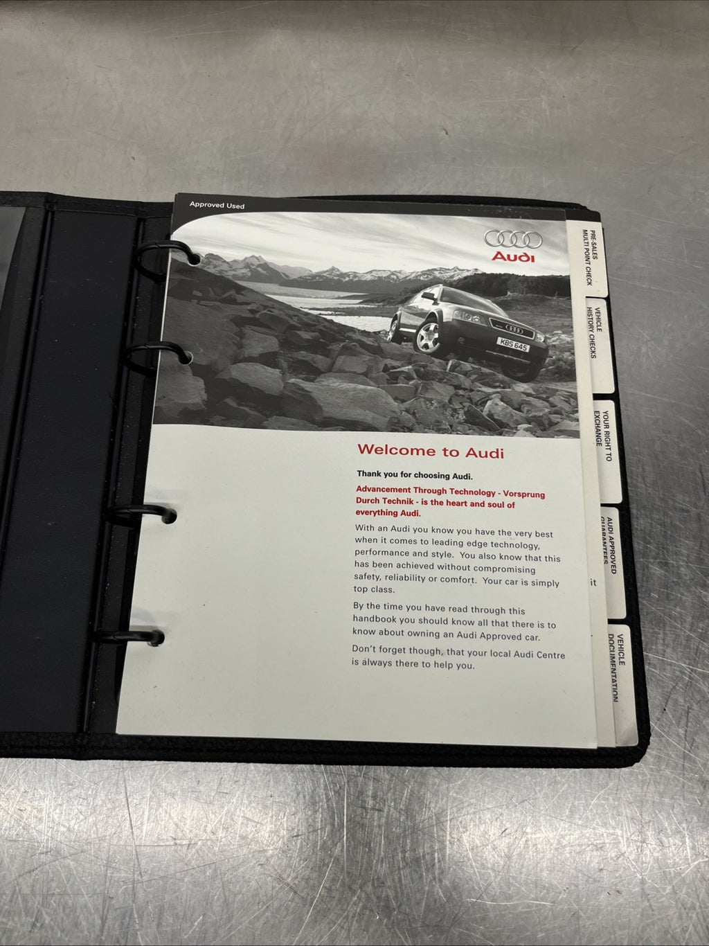 Audi TT A6 A4 Avant RHD Manuals parperwork files binder wallet 2000-2007