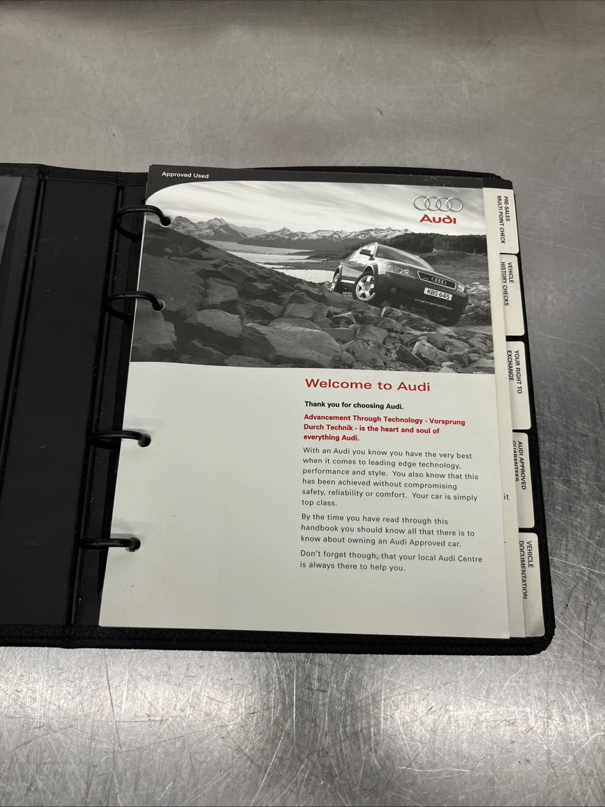 Audi TT A6 A4 Avant RHD Manuals parperwork files binder wallet 2000-2007