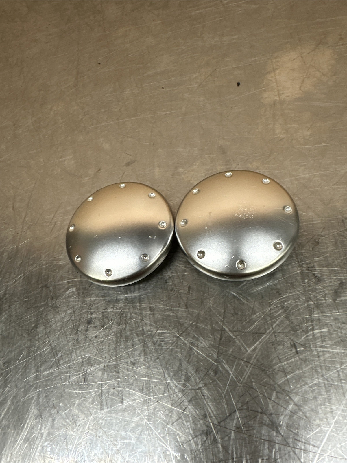 AUDI TT MK1 ALUMINIUM INTERIOR DOOR HANDLE TRIM COVER CAP PAIR Minor Marks