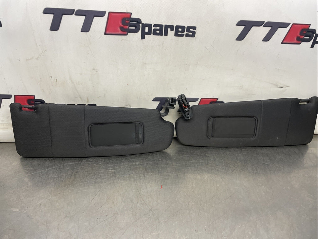 Audi TT Mk1 98-06 Sun Visors Pair Black Mirror Light